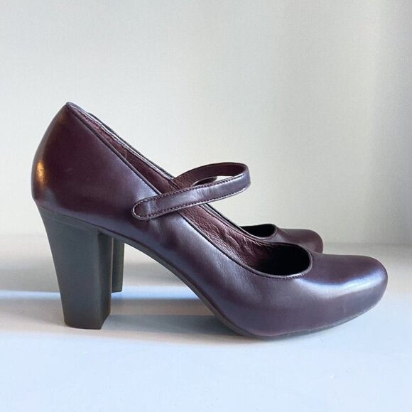 Camper Classic Brown  Leather mid Heel MAry Jane heels 10 - Picture 1 of 9